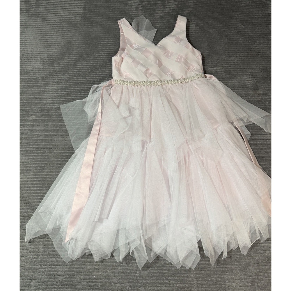 Gorgeous American Princess Pale Pink Tulle and Pearl Ball Gown Dress Size 8